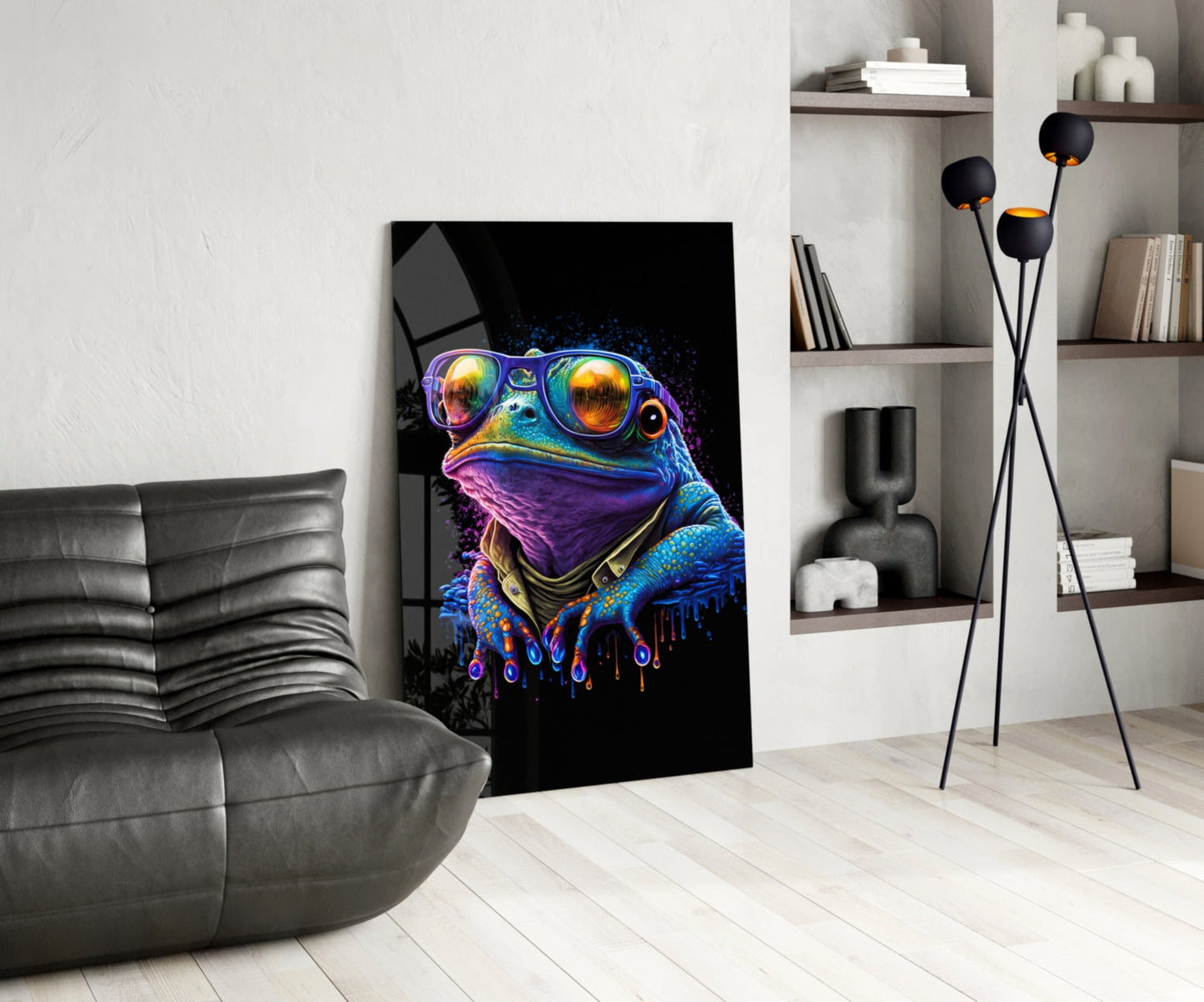 Cool Frog Glass Wall Art