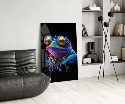 Cool Frog Glass Wall Art