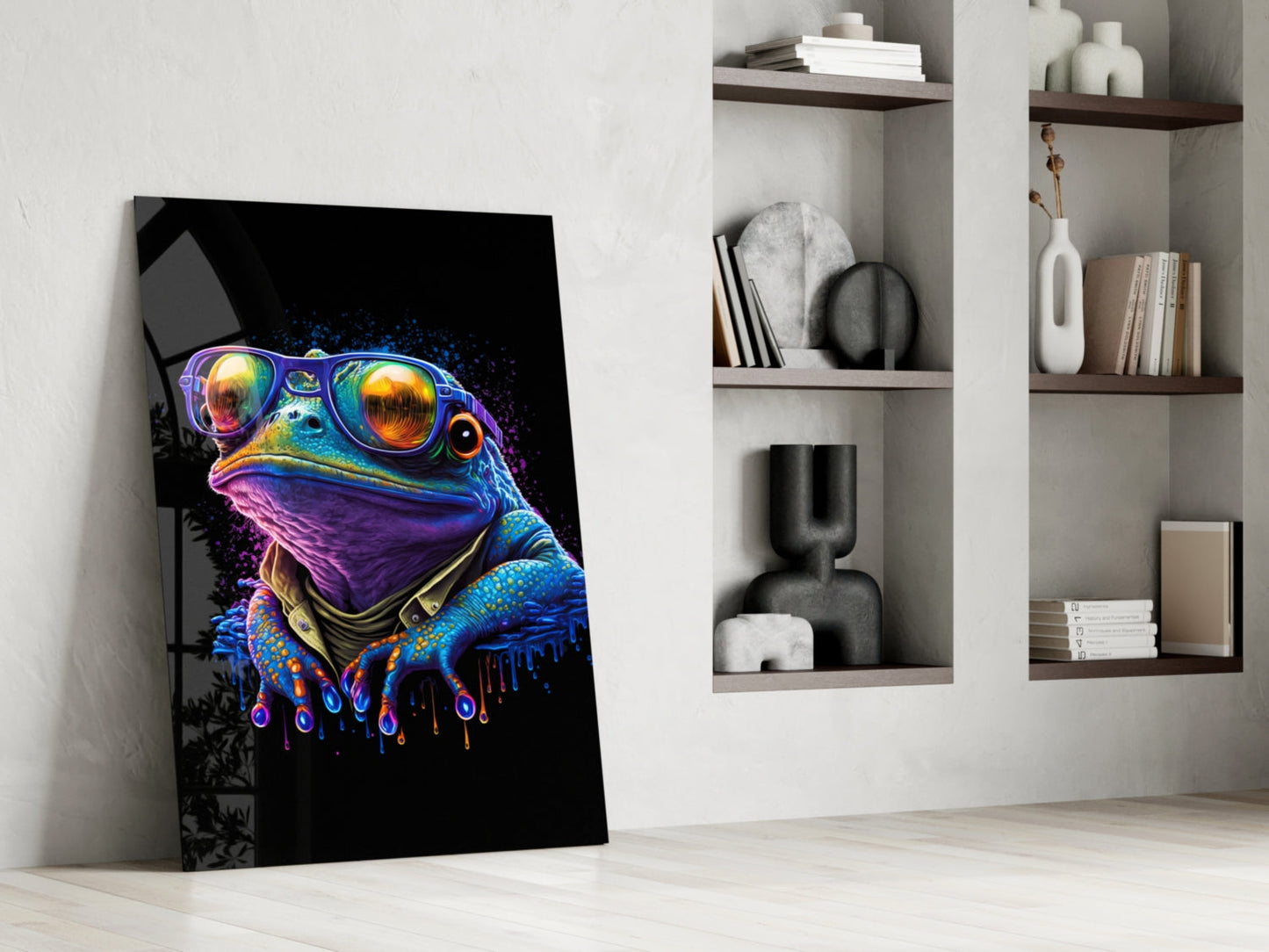 Cool Frog Glass Wall Art