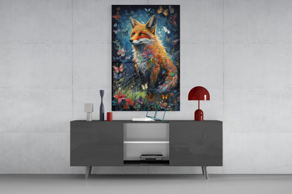 The Fox Glass Wall Art