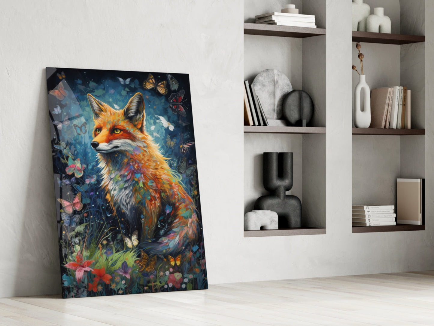 The Fox Glass Wall Art