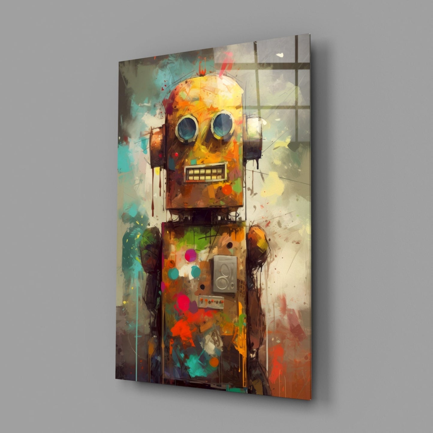 Robocute Glass Wall Art