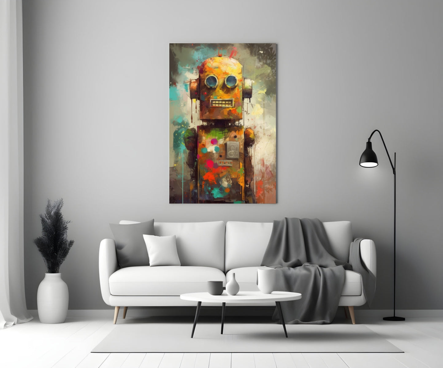 Robocute Glass Wall Art