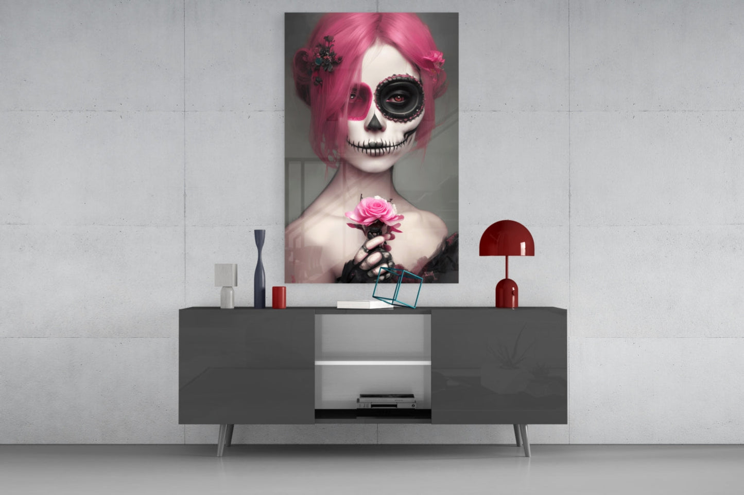 Gothic Bride Glass Wall Art