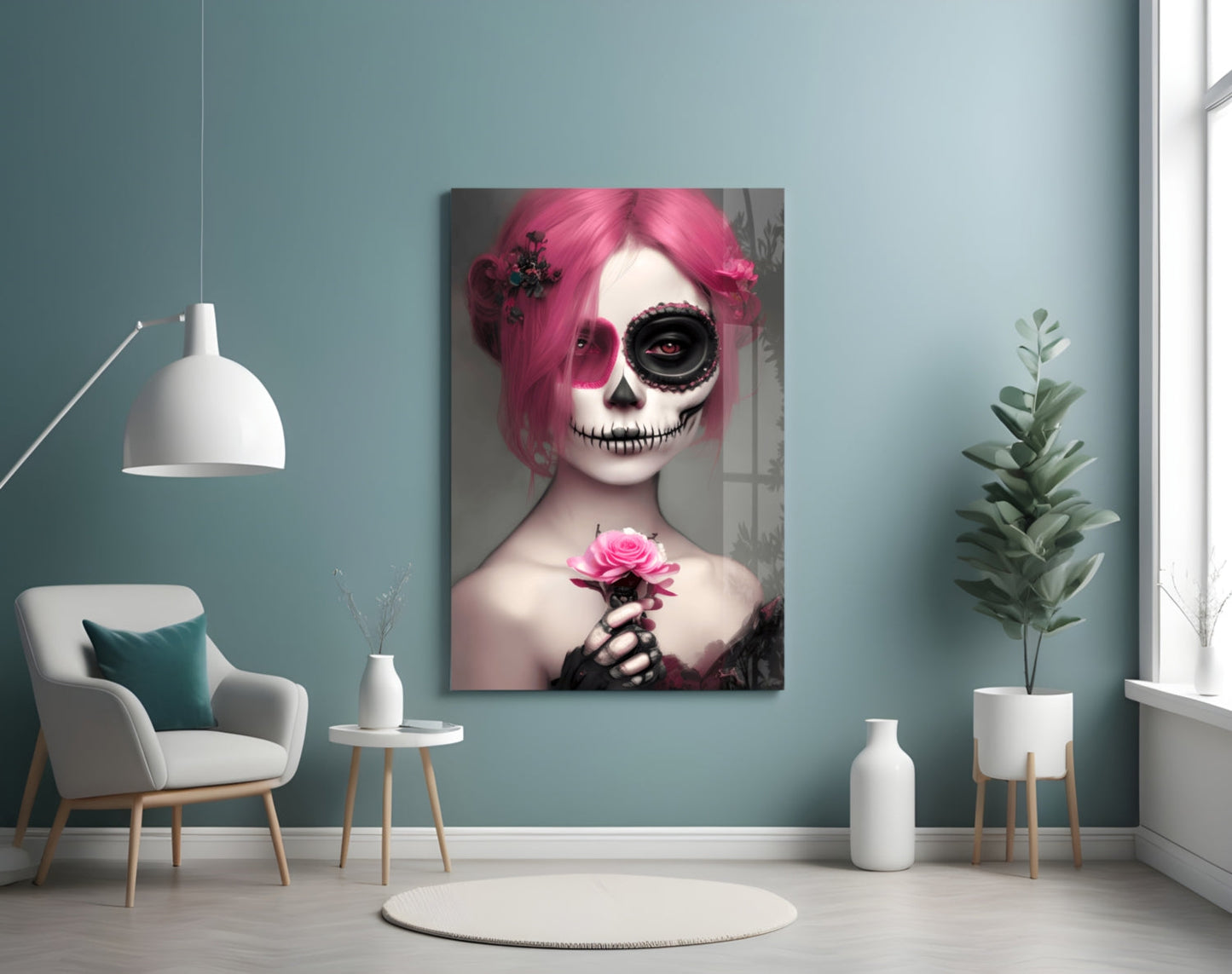 Gothic Bride Glass Wall Art