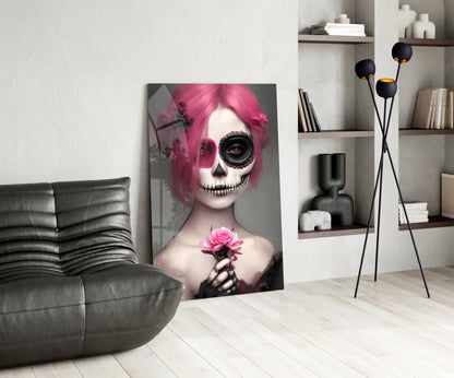 Gothic Bride Glass Wall Art