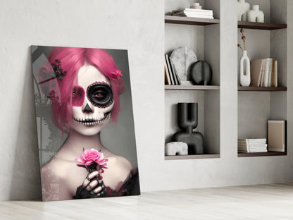Gothic Bride Glass Wall Art