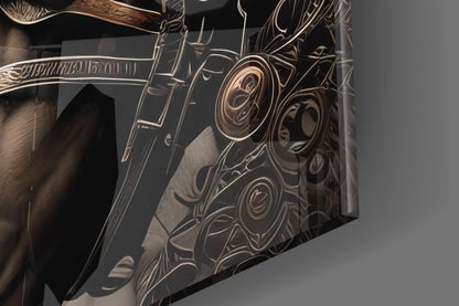 Warrior's Horse Glass Wall Art