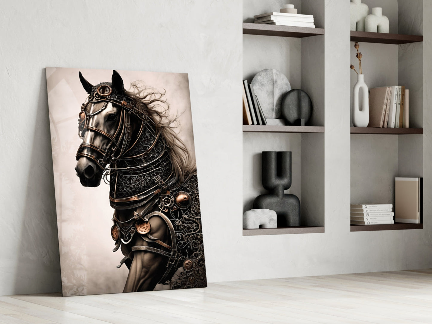Warrior's Horse Glass Wall Art
