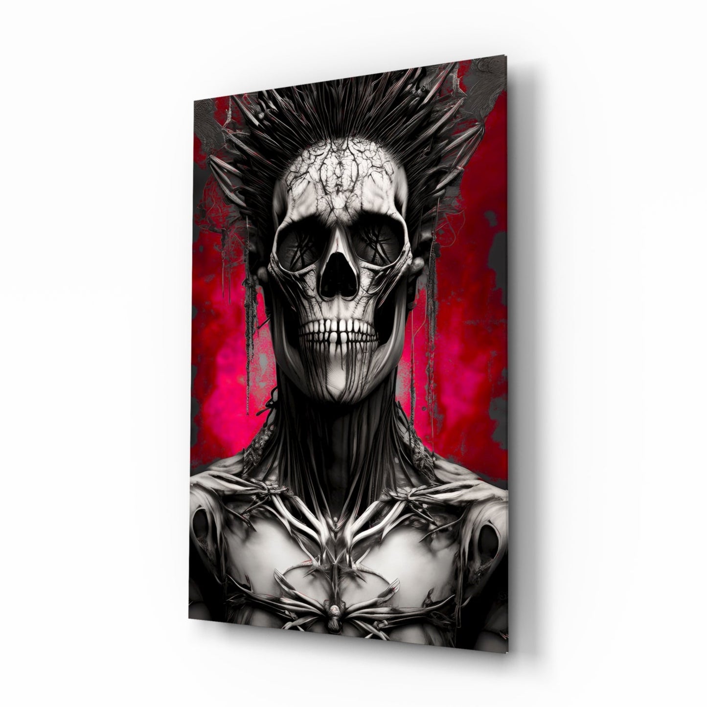 Warrior dark fantasy glass wall art
