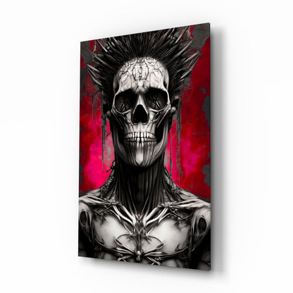 Warrior dark fantasy glass wall art