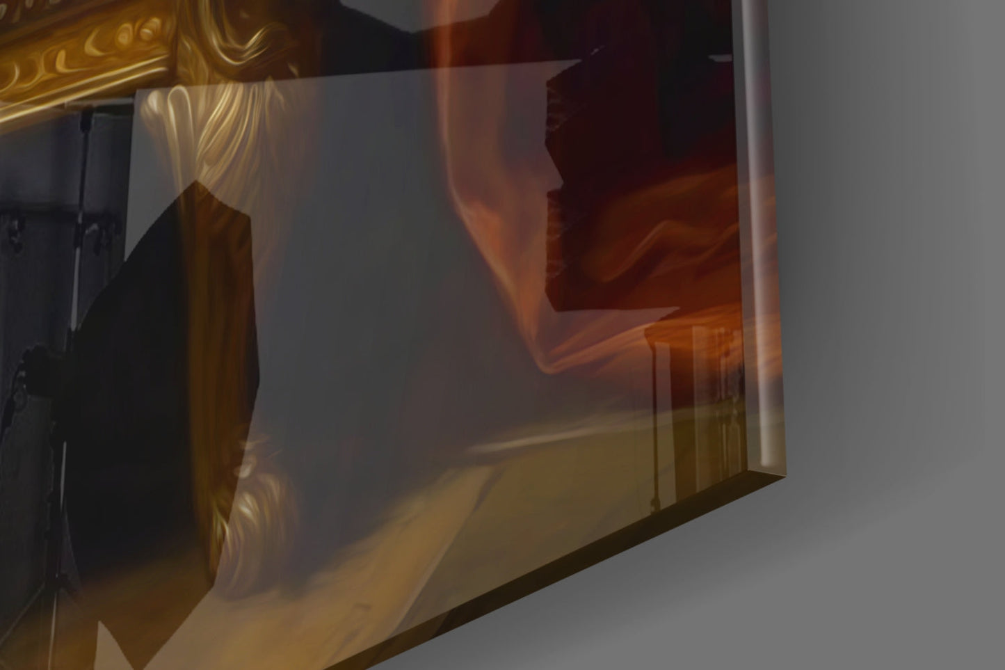 Clown and the Throne Glass Wall Art
