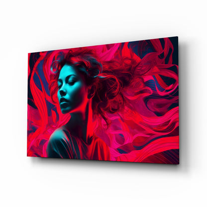 Red Feelings Glass Wall Art