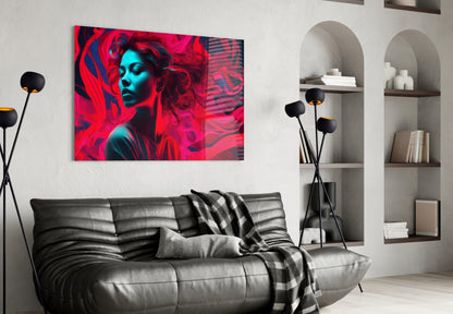 Red Feelings Glass Wall Art