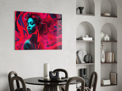 Red Feelings Glass Wall Art