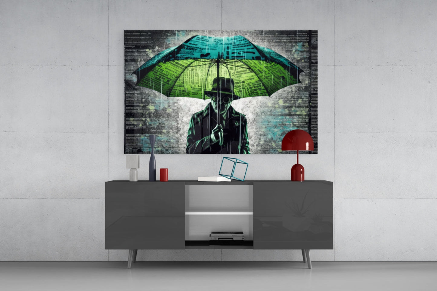 Rain of Answers Glass Wall Art