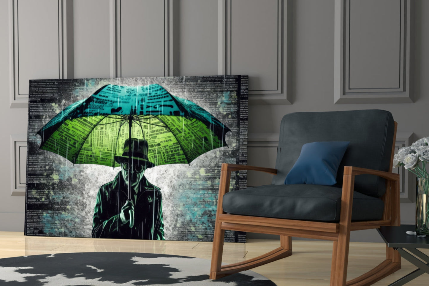 Rain of Answers Glass Wall Art