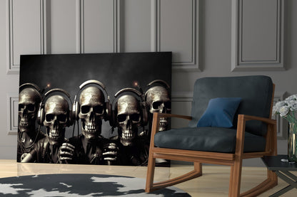 Skull Party Glass Wall Art