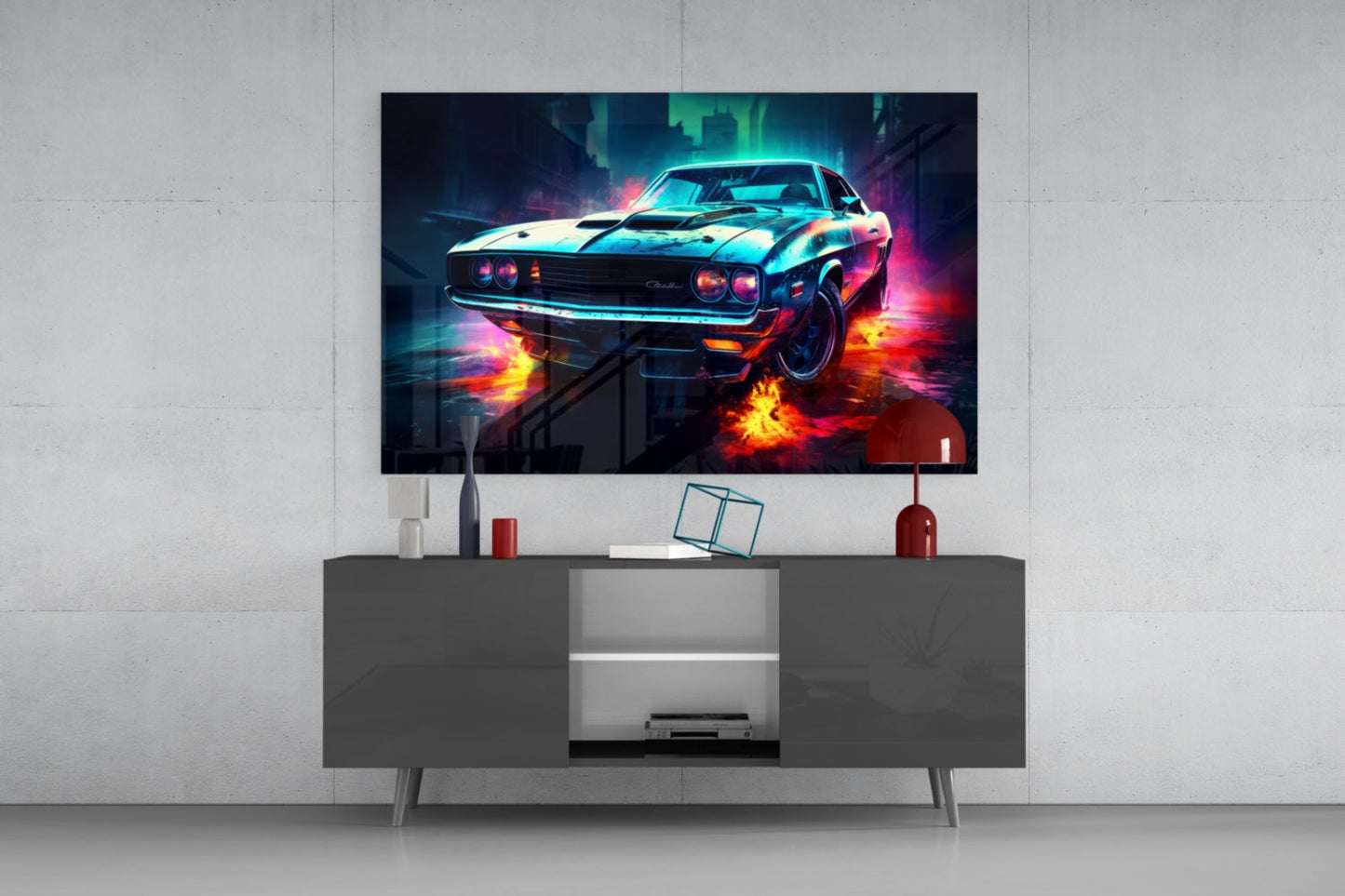 1970 Dodge Challenger Glass Wall Art