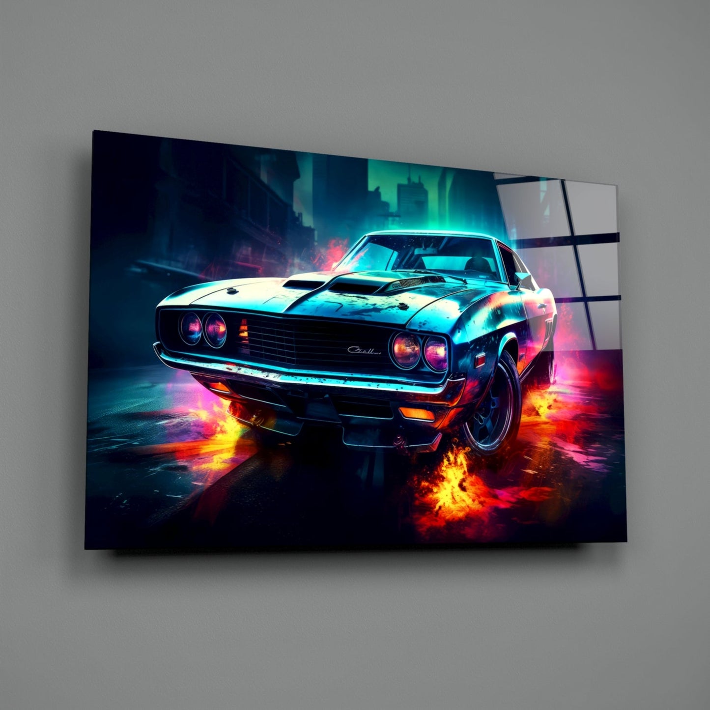 1970 Dodge Challenger Glass Wall Art