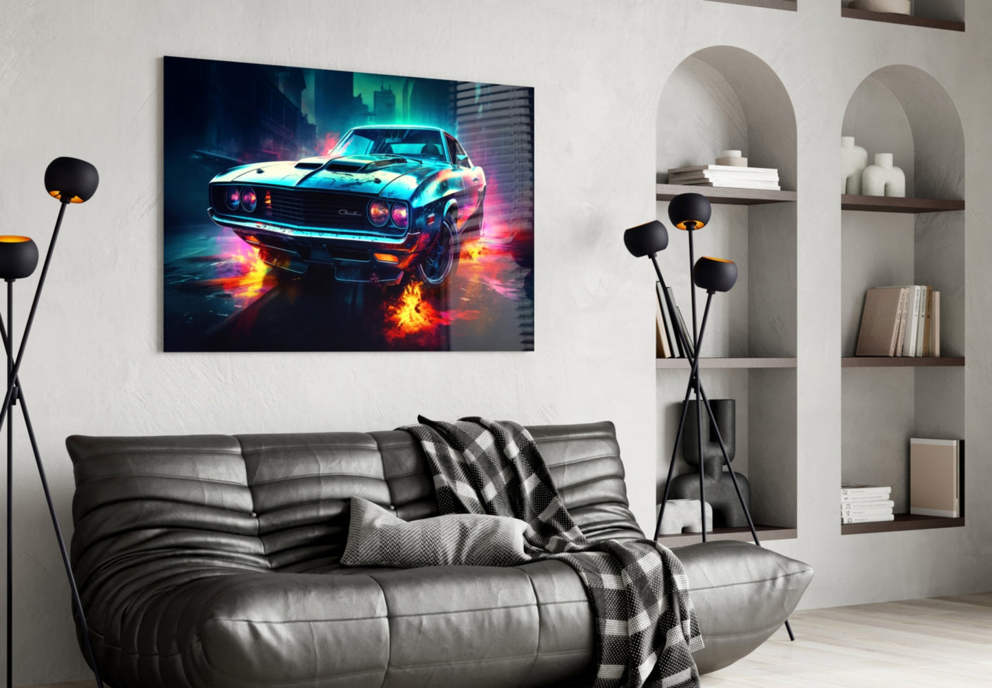 1970 Dodge Challenger Glass Wall Art