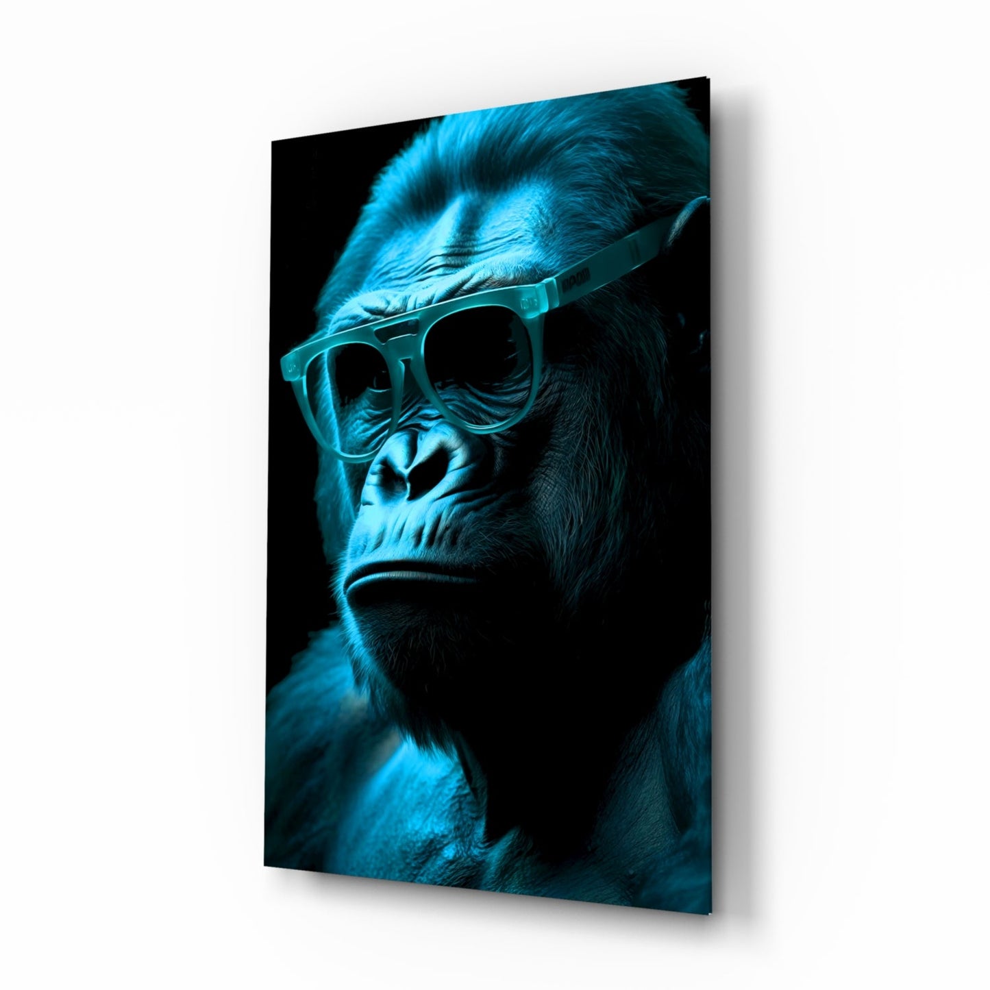 Ape the Thinker Color Glass Wall Art