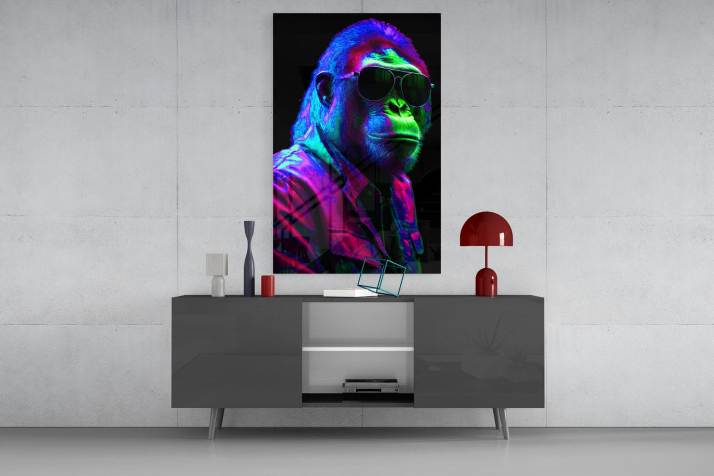 Ape the Cool Dichro Glass Wall Art