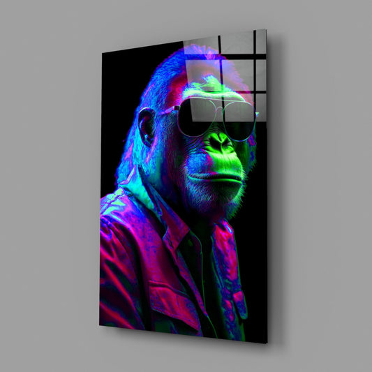 Ape the Cool Dichro Glass Wall Art