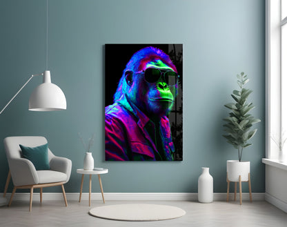 Ape the Cool Dichro Glass Wall Art