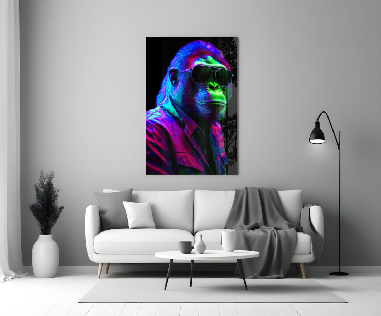 Ape the Cool Dichro Glass Wall Art