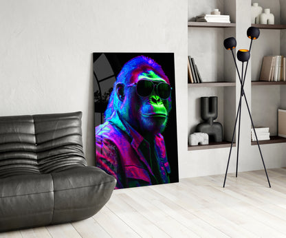 Ape the Cool Dichro Glass Wall Art