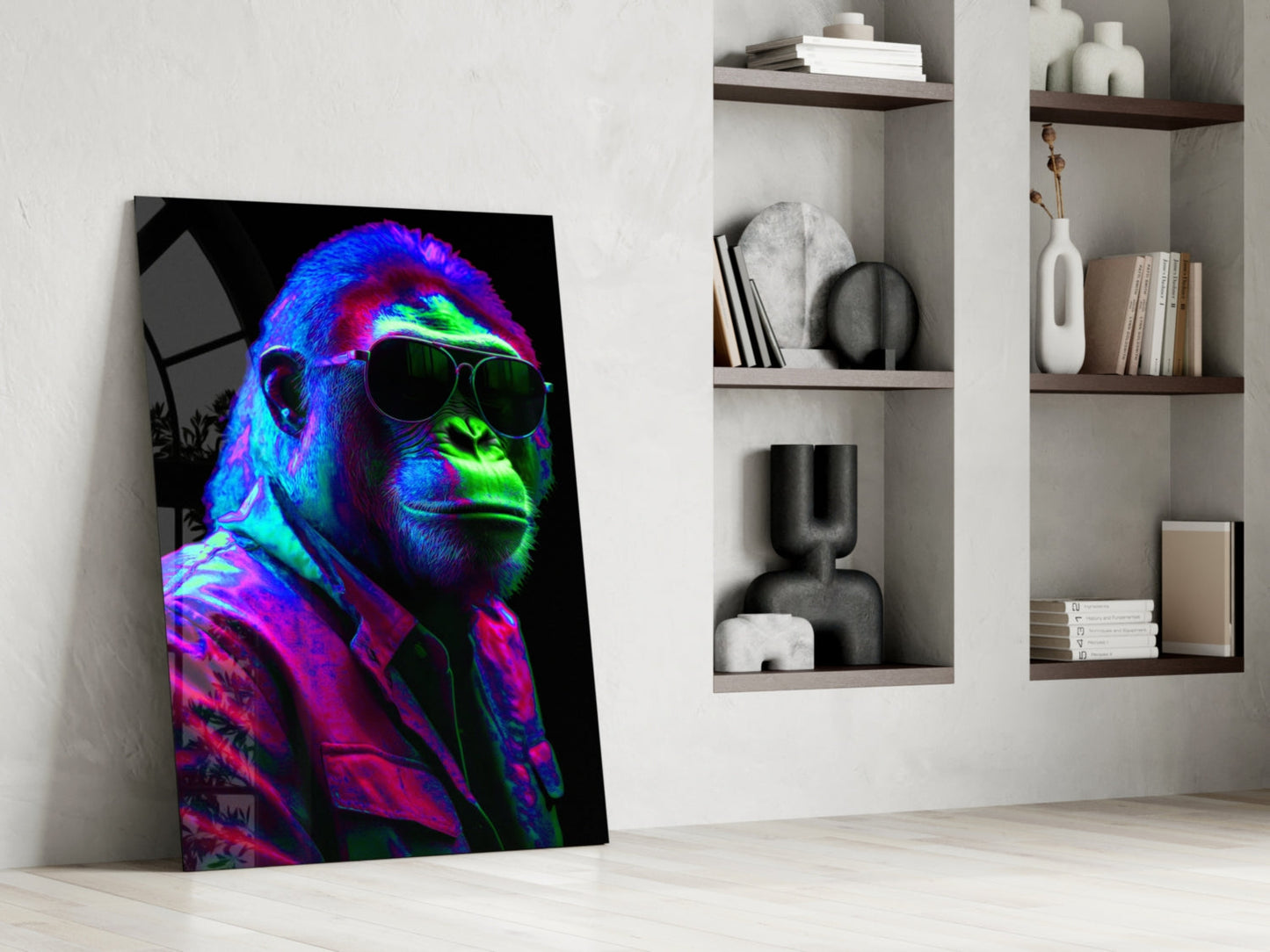 Ape the Cool Dichro Glass Wall Art