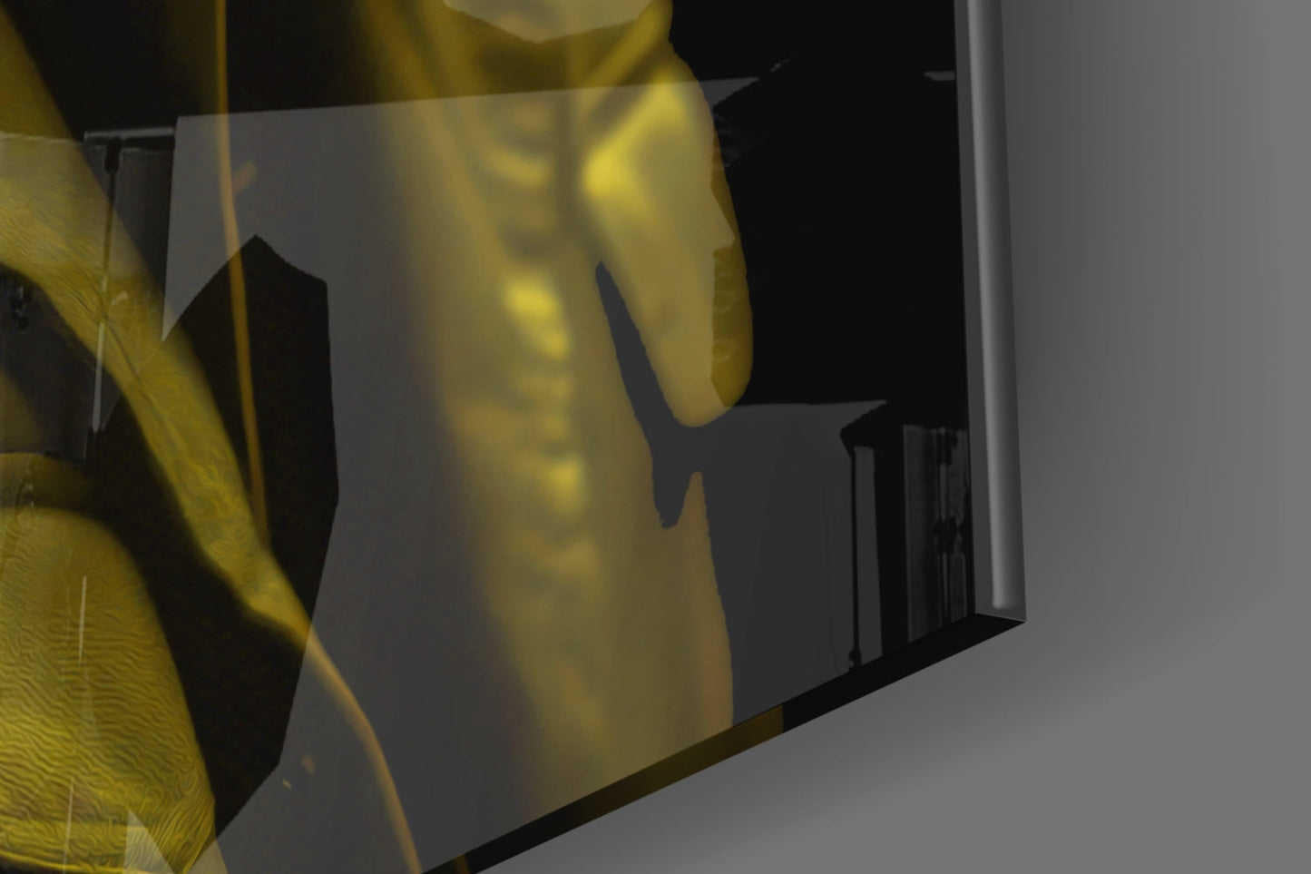 Ape the Cool Yellow Glass Wall Art