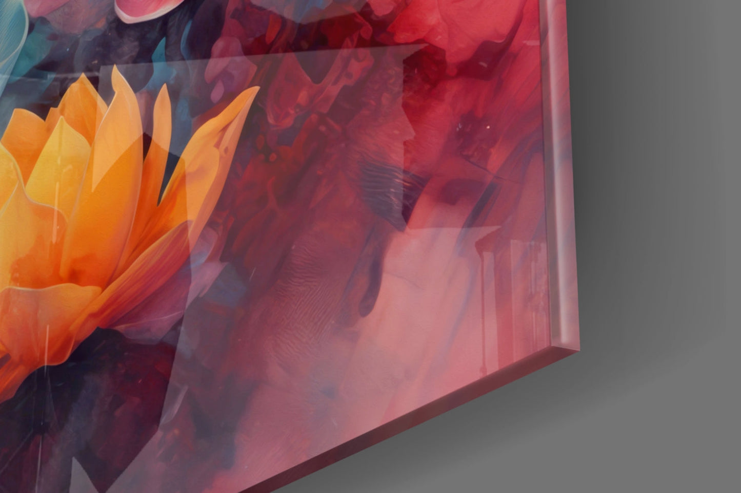 Sapphire Buddha Watercolor Glass Wall Art