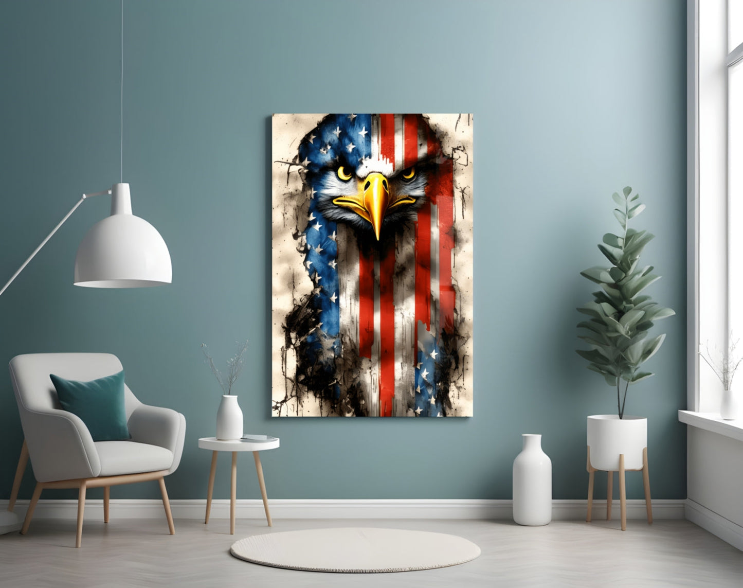 American Eagle Glass Wall Art