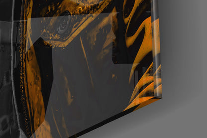 Tangerine Ape Glass Wall Art