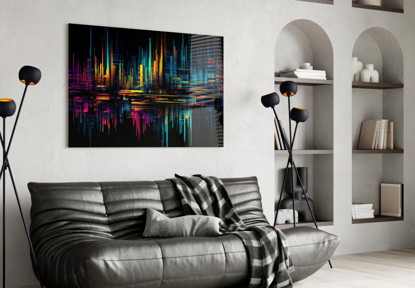 Color Stream Glass Wall Art