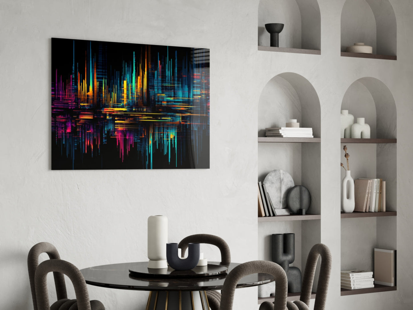 Color Stream Glass Wall Art
