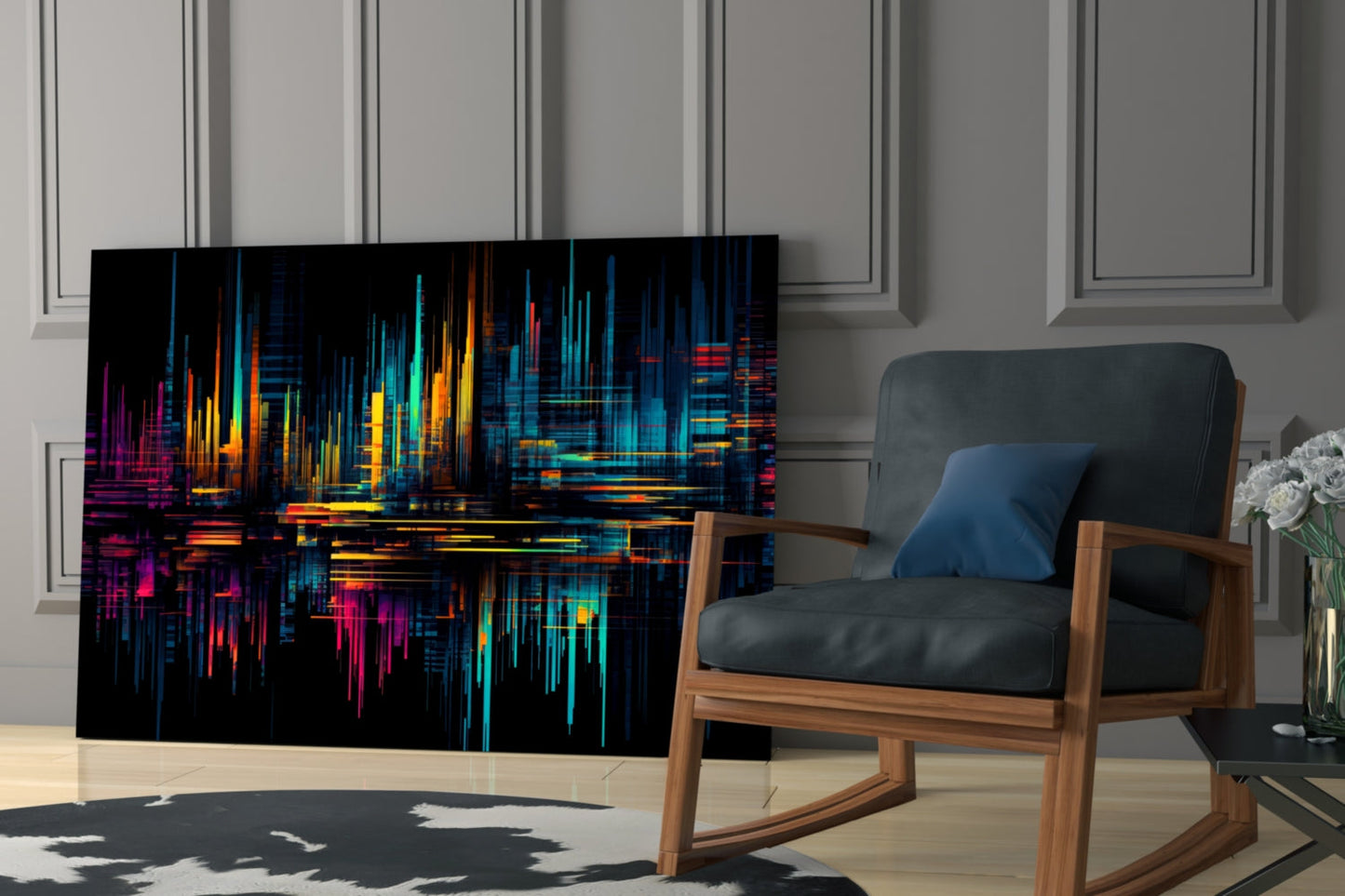 Color Stream Glass Wall Art