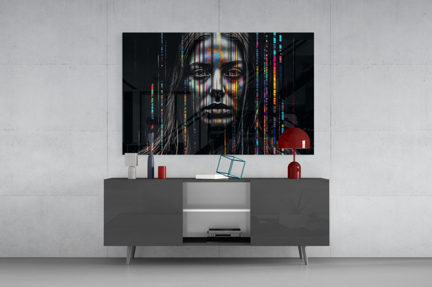 Color Stream Glass Wall Art