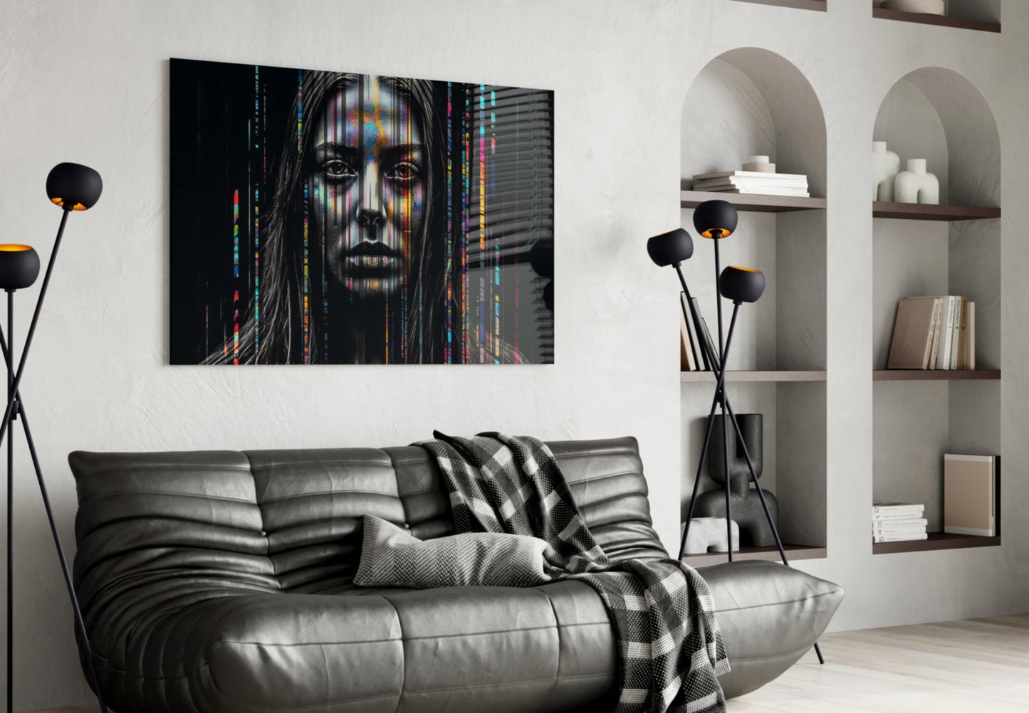 Color Stream Glass Wall Art