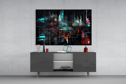 Color Sticks Glass Wall Art