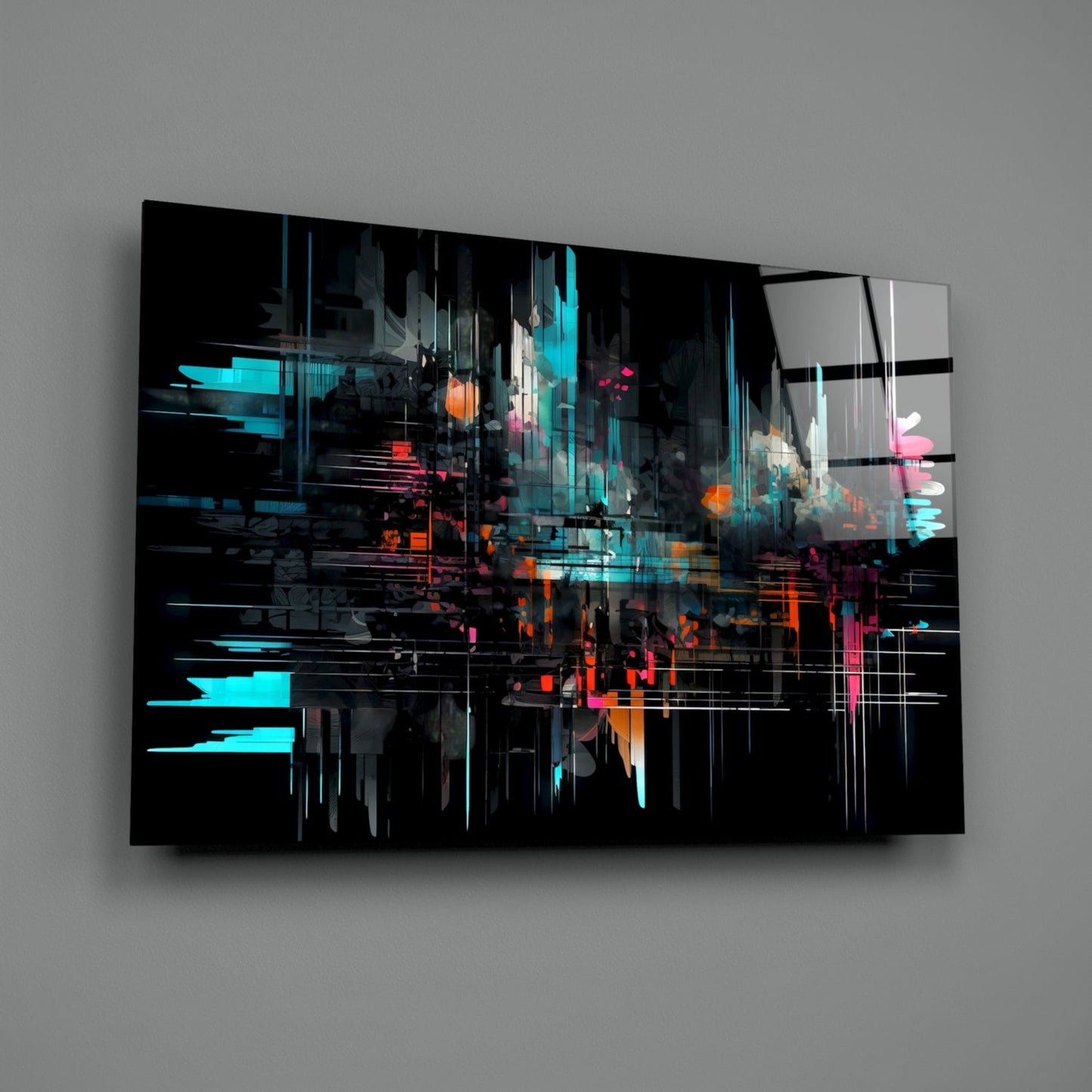 Color Sticks Glass Wall Art