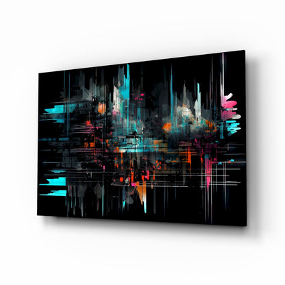 Color Sticks glass wall art bold abstract design
