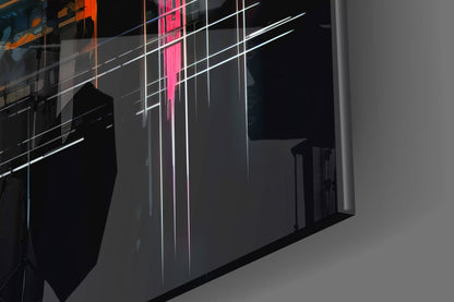 Color Sticks Glass Wall Art