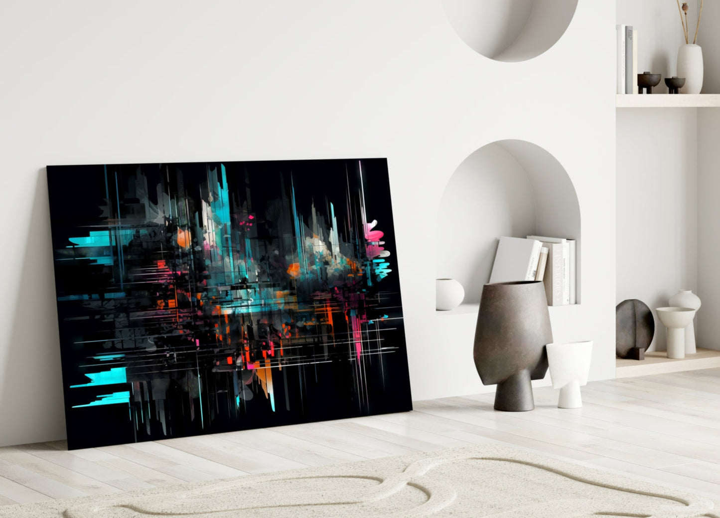 Color Sticks Glass Wall Art