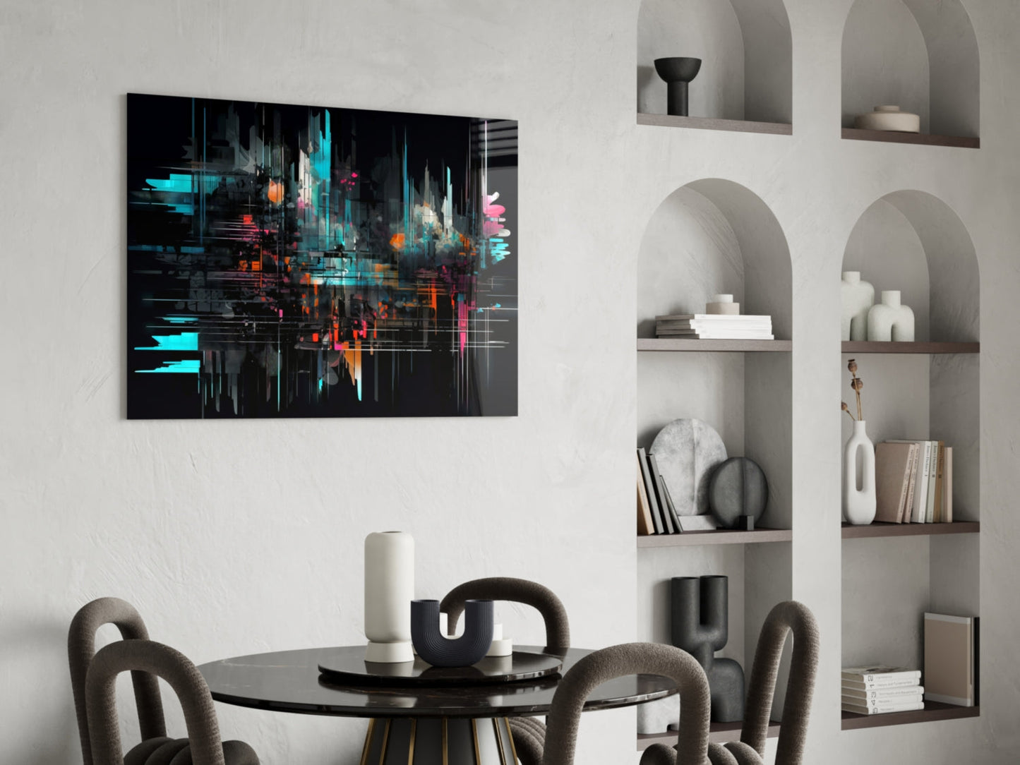 Color Sticks Glass Wall Art