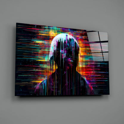 Shadow of Color Sticks Glass Wall Art