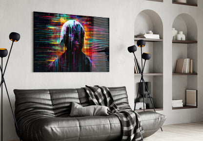 Shadow of Color Sticks Glass Wall Art