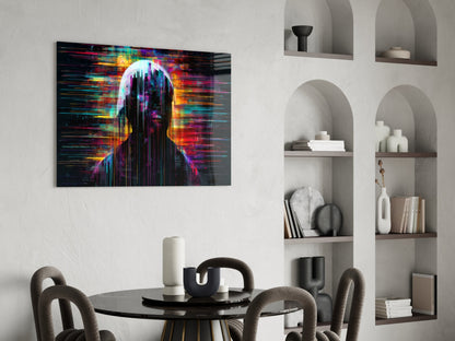 Shadow of Color Sticks Glass Wall Art